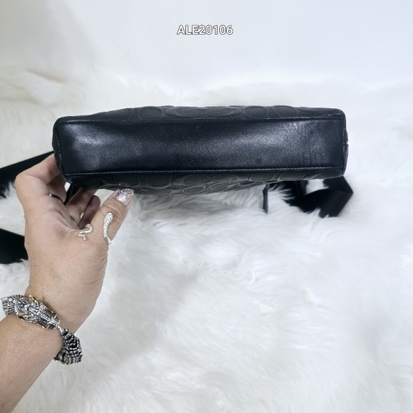 Coach Houston Flight Bag In Signature Black Leather Men - Picture 11 of 15